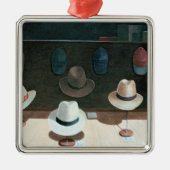 Hut-Geschäft 1990 Silbernes Ornament (Vorne)
