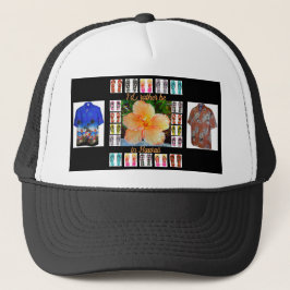 Hut, Hawaii-Tapisserie Truckerkappe