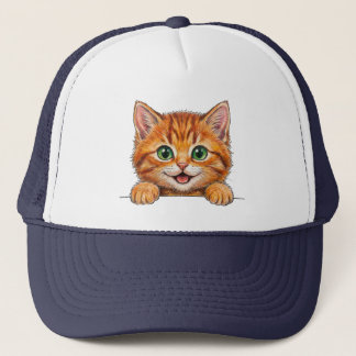Hut mit einer niedlichen Katze Truckerkappe