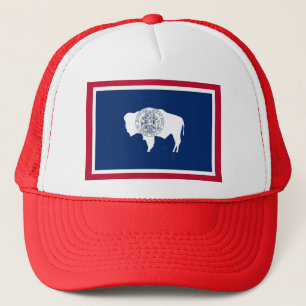Hut mit Flagge des Wyoming-Staat - USA Truckerkappe