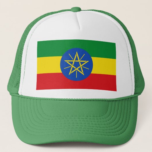 Hut mit Flagge in Äthiopien Truckerkappe (Vorderseite)