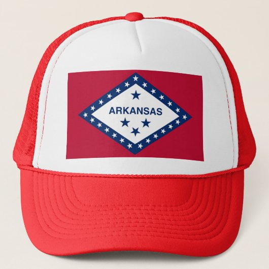 Hut mit Flagge von Arkansas Staat - USA Truckerkappe (Vorderseite)