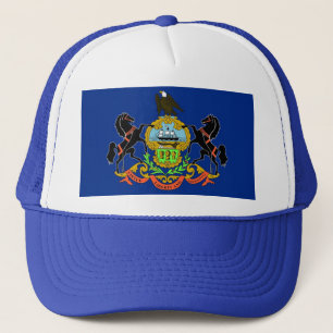 Hut mit Flagge von Pennsylvania Staat - USA Truckerkappe
