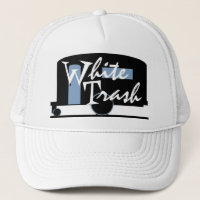 Hut-Reise-Anhänger-trinkender Kappen-White Trash