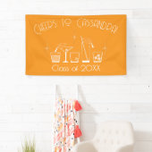 Hut und Cocktail-Abschlussfeier Orange Banner (Insitu)