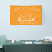 Hut und Cocktail-Abschlussfeier Orange Banner (Messeveranstaltung)