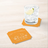Hut und Cocktail-Abschlussfeier Orange Untersetzer (Vor Ort)