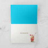 Hut und Flip Flops nach Pool-Pensionierung Karte (Innenseite)