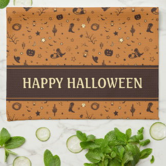 Hut und Stiefel aus Western Geschirrtuch