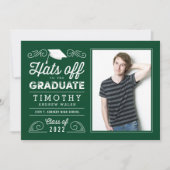 Hut vor dem FARBEN Abschluss Einladung (Vorderseite)