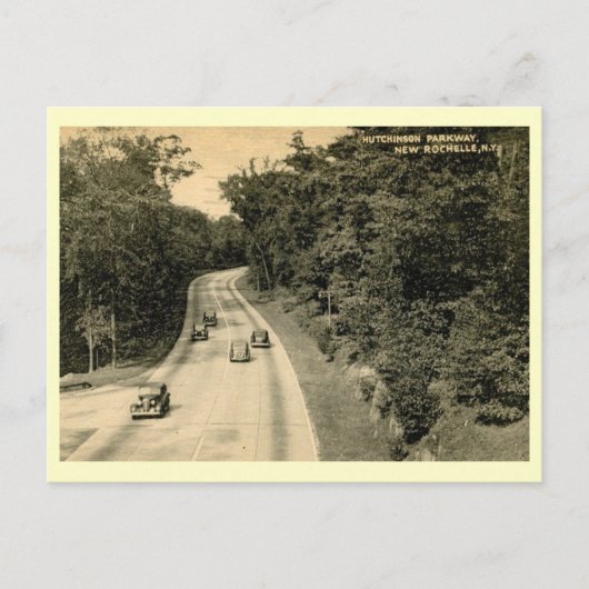Hutchinson River Pkwy, New Rochelle, New Vintag Postkarte (Vorderseite)