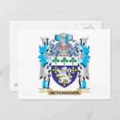 Hutchinson-Wappen - Familienwappen Postkarte (Vorne/Hinten)