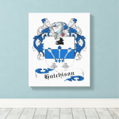 Hutchison Familienwappen Leinwanddruck (Insitu (Holzboden))