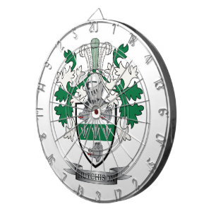 Hutchison-Familienwappen-Wappen Dartscheibe