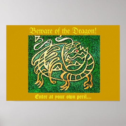 Hüte dich vor dem Drachen Poster (Vorne)