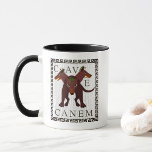 Hüte dich vor dem Hund "Cave Canem" Greco-Römische Tasse