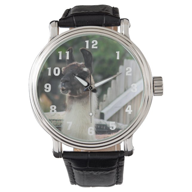 Hüte dich vor dem Lama! Armbanduhr (Vorderseite)