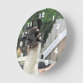Hüte dich vor dem Lama! Runde Wanduhr (Winkel)
