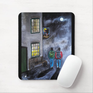 Hüte dich vor dem Mond Gemälde von Alfred Fox Mousepad