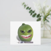 Hüte dich vor der Limette mit einem Zester Postkarte (Stehend Vorderseite)