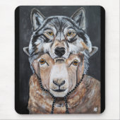 Hüte dich vor falschen Alphas Gemälde von Alfred F Mousepad (Vorne)