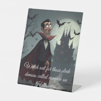 Hüte dich vor jenen schlanken Vampiren Sockelschild