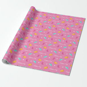 Hüte, Herzen und Handtaschen Muttertag Geschenkpapier