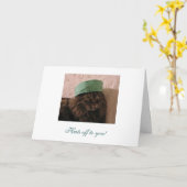 Hüte weg zu Ihnen - Glückwünsche! Karte (Gelbe Blume)