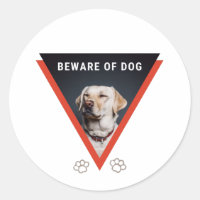 Hüten Sie sich vor dem Hundeaufkleber