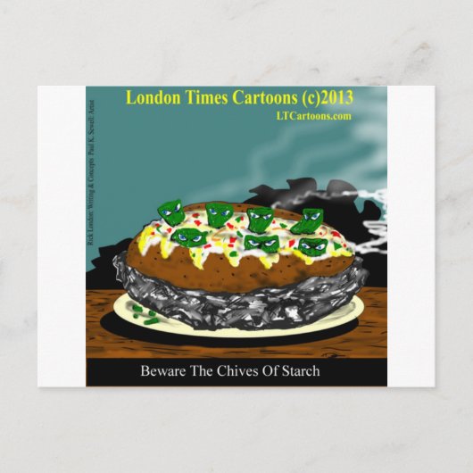 Hüten Sie sich vor den Chives von Starch Funny Pot Postkarte (Vorderseite)