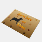 Hüten Sie sich vor Hund Fußmatte (Schrägansicht)