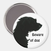 Hüten Sie sich vor Hund Magnet (Vorderseite/Rückseite)