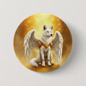 Hüter der Dämmerung – Der weißgeflügelte Wolf.  Button (Vorderseite)