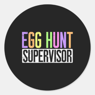 Hüter der Eierjagd - Party-Mama für die Eierjagd V Runder Aufkleber