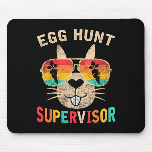 Hüter der Eierjagd Retro Ei Jagd Party Mama Da Mousepad (Vorne)