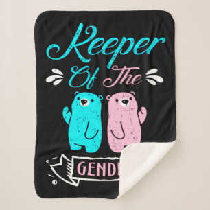 Hüter des Geschlechts Rosa und Blauem Teddybär Sherpadecke