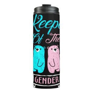 Hüter des Geschlechts Rosa und Blauem Teddybär Thermosbecher