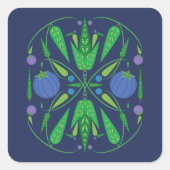 Hüterin der Blueberries-Aufkleber Quadratischer Aufkleber (Vorderseite)