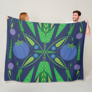 Hüterin der Blueberries-Fleece (3 Größen) Fleecedecke
