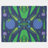 Hüterin der Blueberries-Fleece (3 Größen) Fleecedecke (Vorderseite (Horizontal))