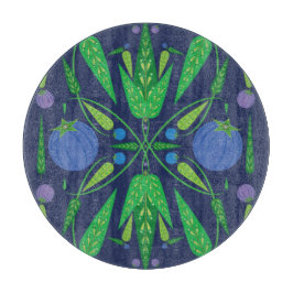 Hüterin der Blueberries Glass Cutting Boards Schneidebrett