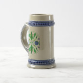Hüterin der Blueberries Stein Bierglas (Vorderseite Links)