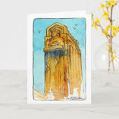 Hüterin der geklappten Grußkarte Karte (Gelbe Blume)