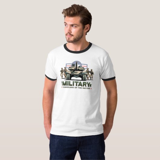Hüterin der Nation | Männer Ringer T-Shirt (Vorne ganz)