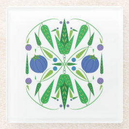 Hüterin des Blueberries Glass Untersetzer