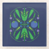 Hüterin des Blueberries Glass Untersetzer (Vorderseite)