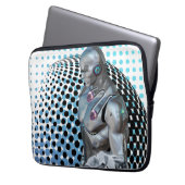 Hüterin des digitalen Reiches Laptopschutzhülle (Vorderseite Links)