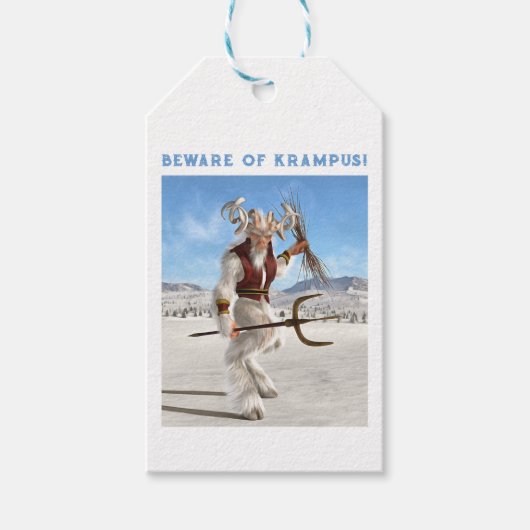 Hütet euch vor Krampus! Geschenkanhänger (Vorderseite)