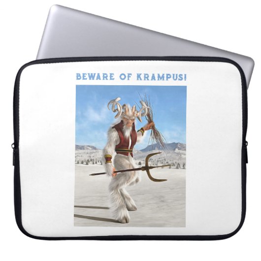 Hütet euch vor Krampus! Laptopschutzhülle (Vorderseite)