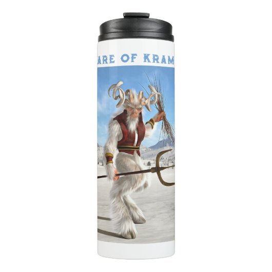 Hütet euch vor Krampus! Thermosbecher (Vorderseite)